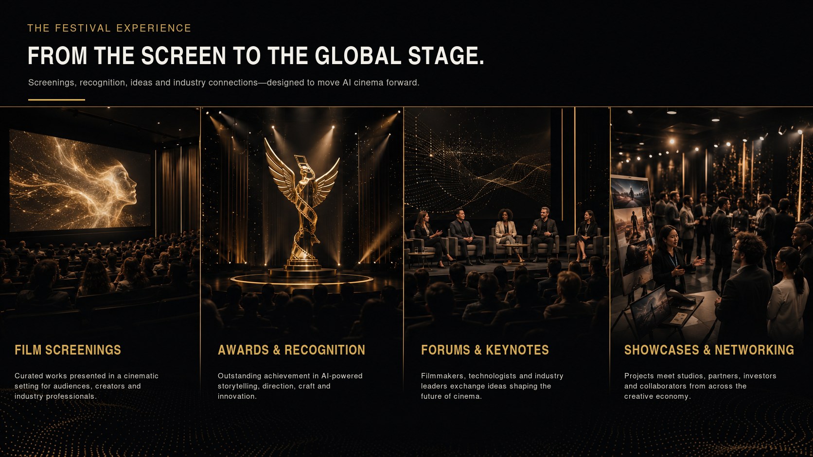The Festival Experience — From the Screen to the Global Stage: Film Screenings, Awards and Recognition, Forums and Keynotes, Showcases and Networking